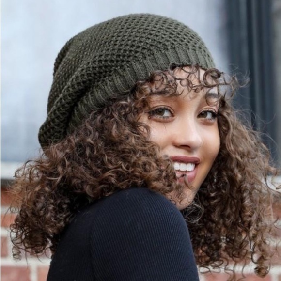 So Chill -Waffle Knit Slouch Beanie-Mocha - Picture 6 of 10